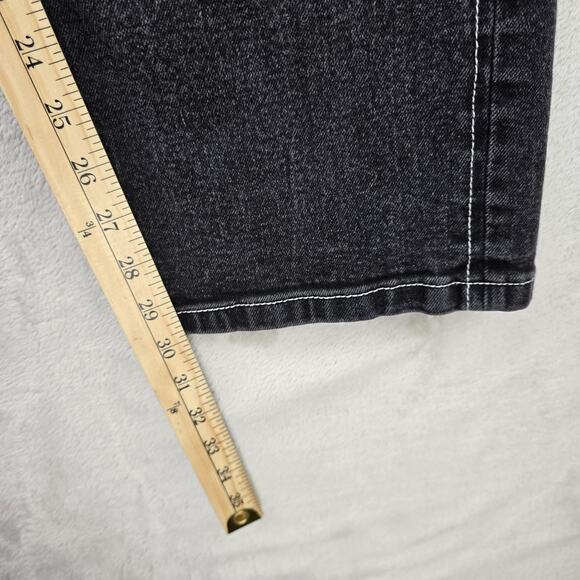 Hot Topic Double Knee Jeans Mens 30x30 Black Straight Carpenter Pants Grunge - Picture 10 of 13